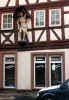 Mix of religious art and commericial use of building